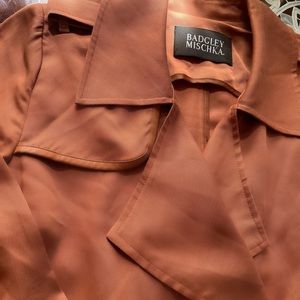 Badgley Mischka belted Trench coat